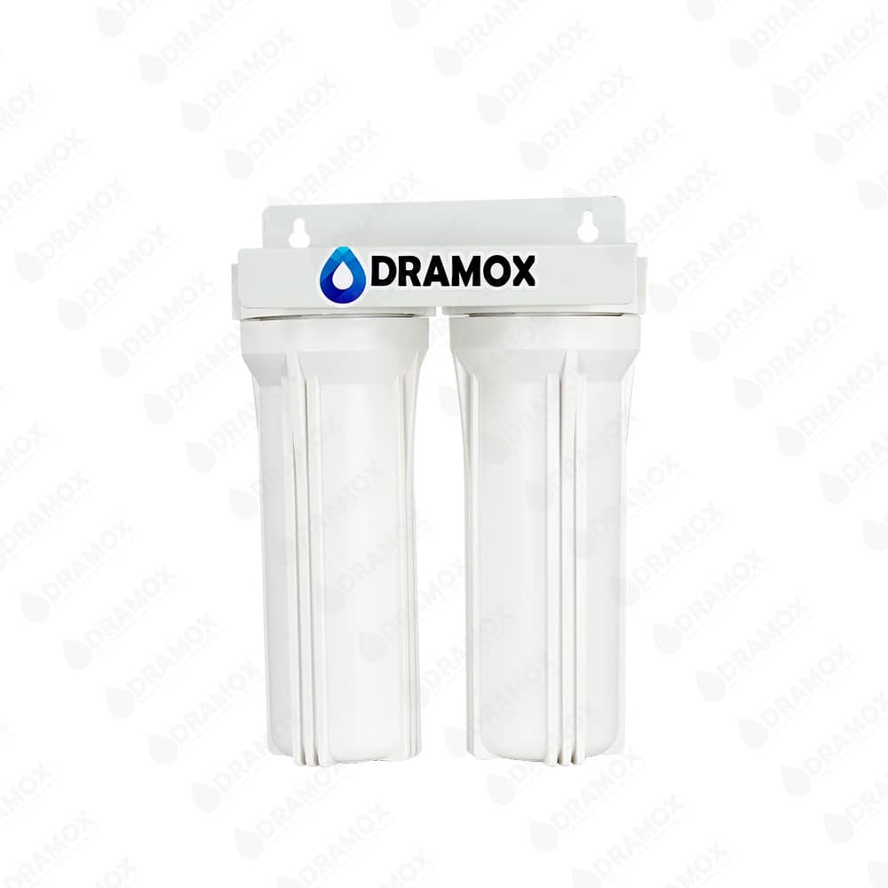 Purificador de agua 2.5 x 10 dos filtros conexion un cuarto